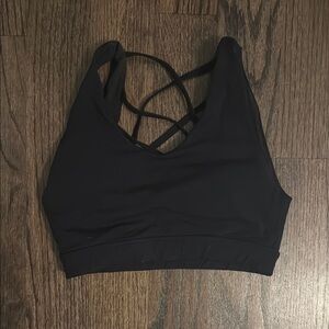 Glyder Black Strappy Women's sports bra